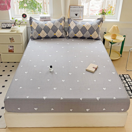 91家纺网 家纺一手货源 找家纺 （总）依庭 2025新款全棉印花花卉款四件套单品系列-单床笠