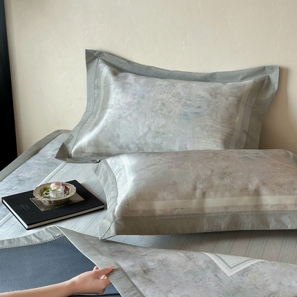 橘滋  2025新款高端轻奢简约数码印花冰丝席-床席 巴黎暮色