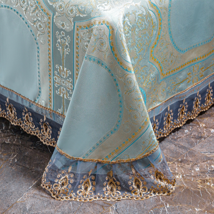 91家纺网 家纺一手货源 找家纺 席皇后  2025新款可机洗抗菌提花冰丝席 金碧辉煌