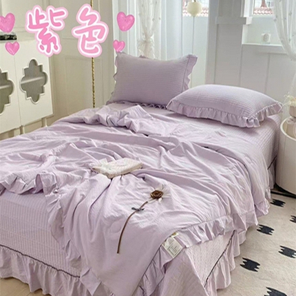 91家纺网 家纺一手货源 找家纺 （总）希朵家纺 2025新款小冰柠凉感床盖夏被四件套