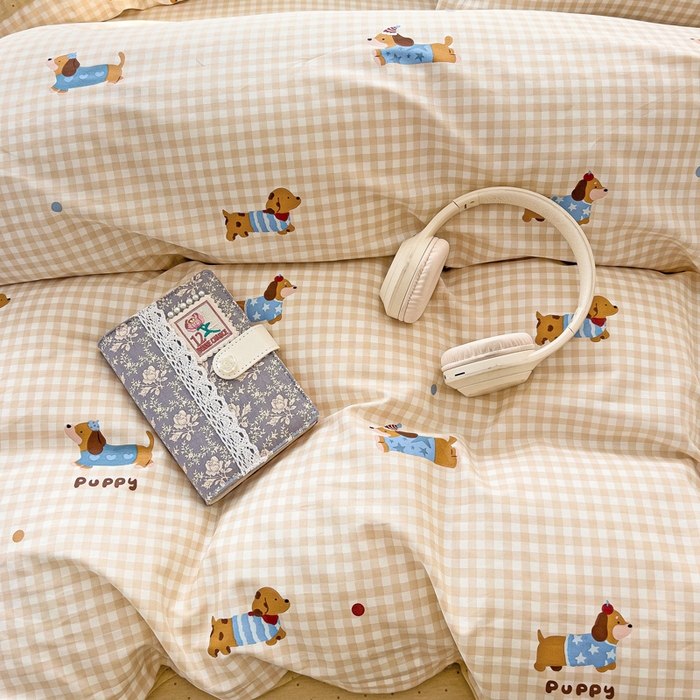 91家纺网 家纺一手货源 找家纺 （总）依庭 2025新款全棉印花花卉款四件套单品系列-四件套