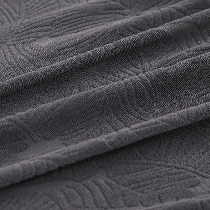 91家纺网 家纺一手货源 找家纺 2025新款防尘防滑斗柜套裙边-小树叶系列 深灰