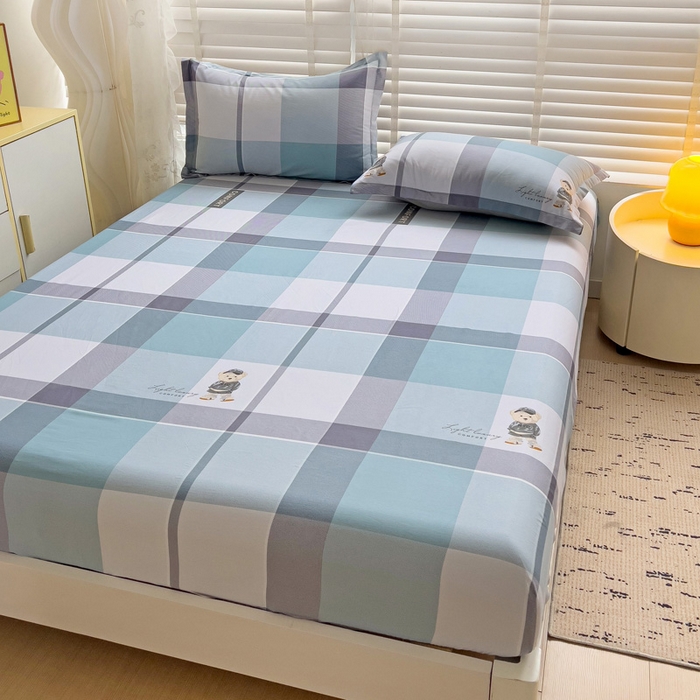 91家纺网 家纺一手货源 找家纺 依庭 2025新款全棉印花花卉款四件套单品系列-单床笠 托马斯