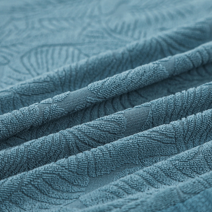 91家纺网 家纺一手货源 找家纺 2025新款防尘防滑斗柜套裙边-小树叶系列 水蓝