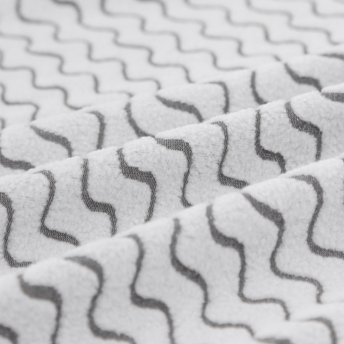 91家纺网 家纺一手货源 找家纺 2025新款防滑防尘斗柜套裙边-水波纹系列 灰色