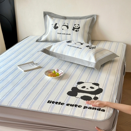 橘滋2025新款高端轻奢简约数码印花冰丝席[淘宝抖音线上控价：308/328/358元（券后不得低于此价‼️）] 憨憨团子