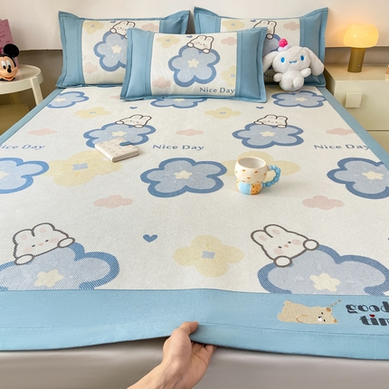 91家纺网 家纺一手货源 找家纺 （总）2025新款A类抗菌数码印花冰藤席