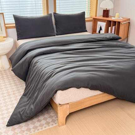 91家纺网 家纺一手货源 找家纺 （总）莎臣豹 2025新款纯色水洗棉磨毛原棉单被套