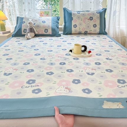 91家纺网 家纺一手货源 找家纺 （总）2025新款A类抗菌数码印花冰藤席