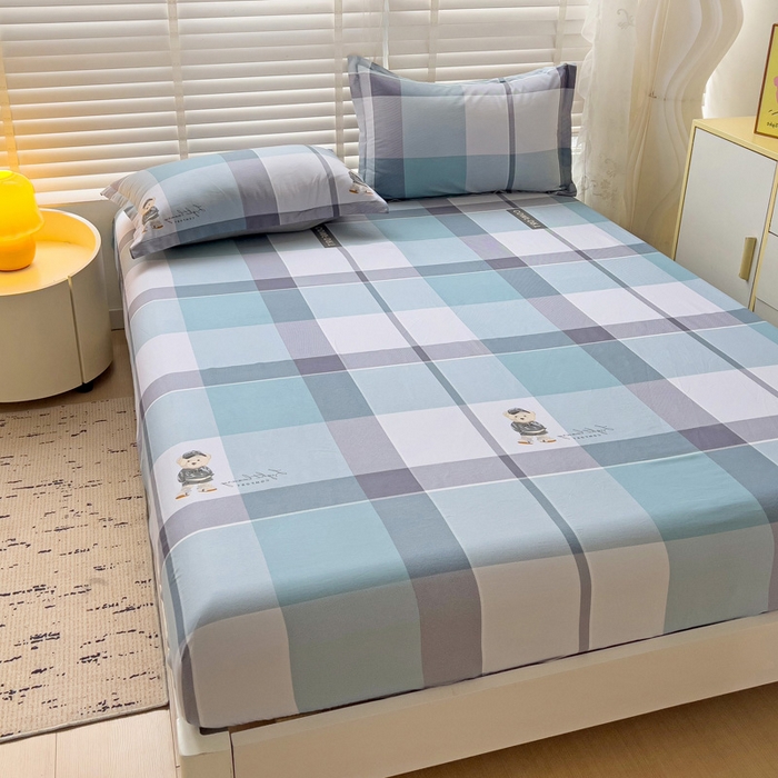 91家纺网 家纺一手货源 找家纺 依庭 2025新款全棉印花花卉款四件套单品系列-单床笠 托马斯