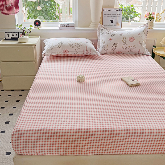 91家纺网 家纺一手货源 找家纺 依庭 2025新款全棉印花花卉款四件套单品系列-单床笠 漫步花香