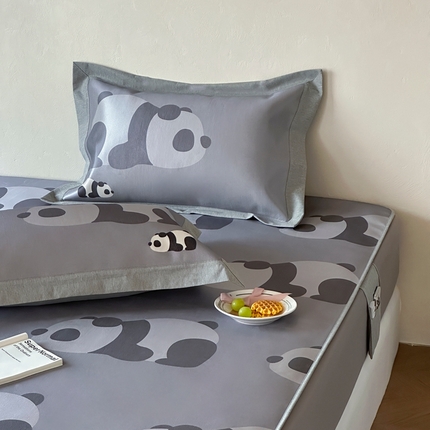 （总）橘滋2025夏日高端A类原创设计轻奢简约数码印花冰丝席凉席床笠