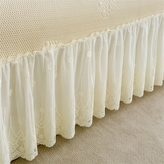 91家纺网 家纺一手货源 找家纺 恒爱   2025新款冰丝牡丹花床盖 象牙白