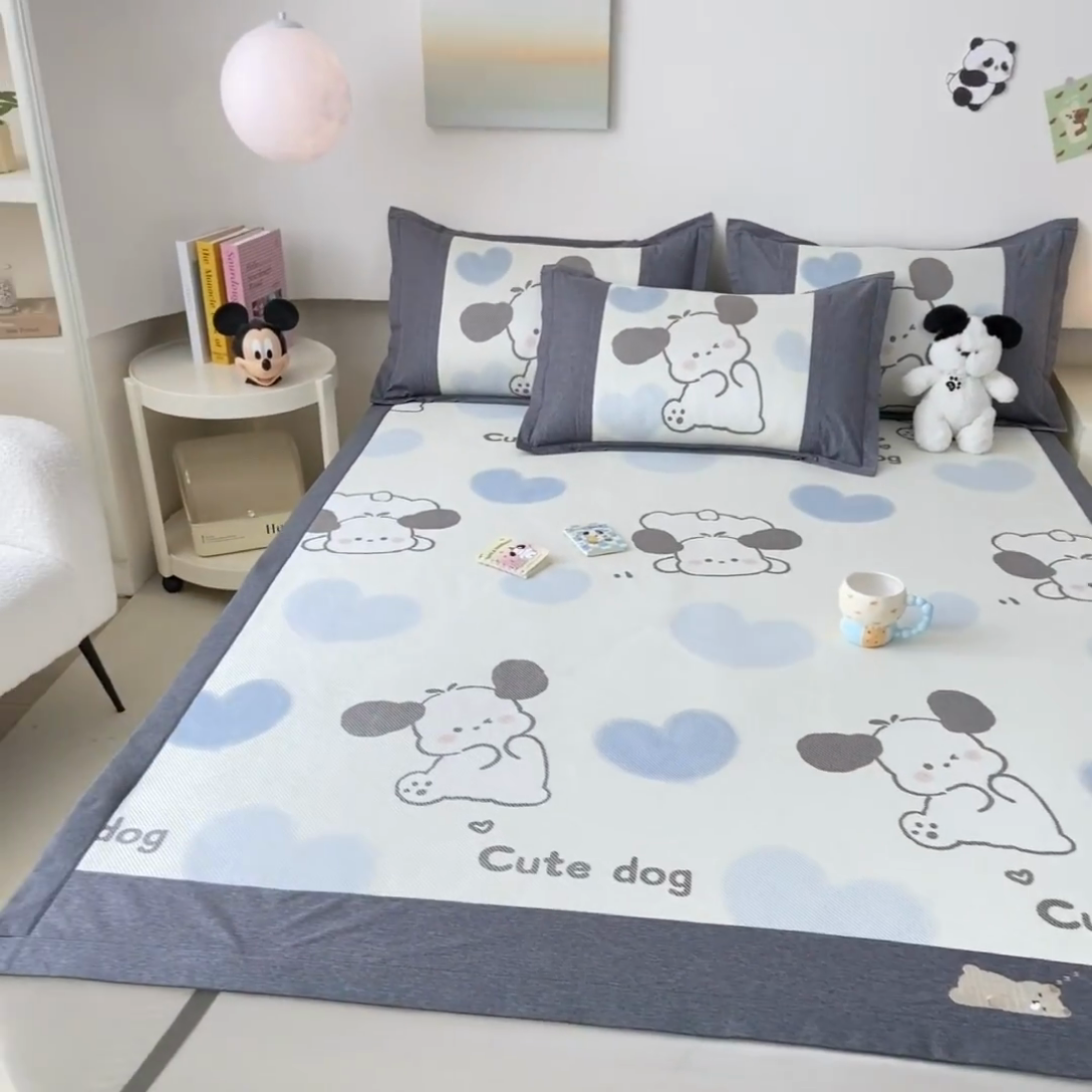 91家纺网 家纺一手货源 找家纺 （总）2025新款A类抗菌数码印花冰藤席