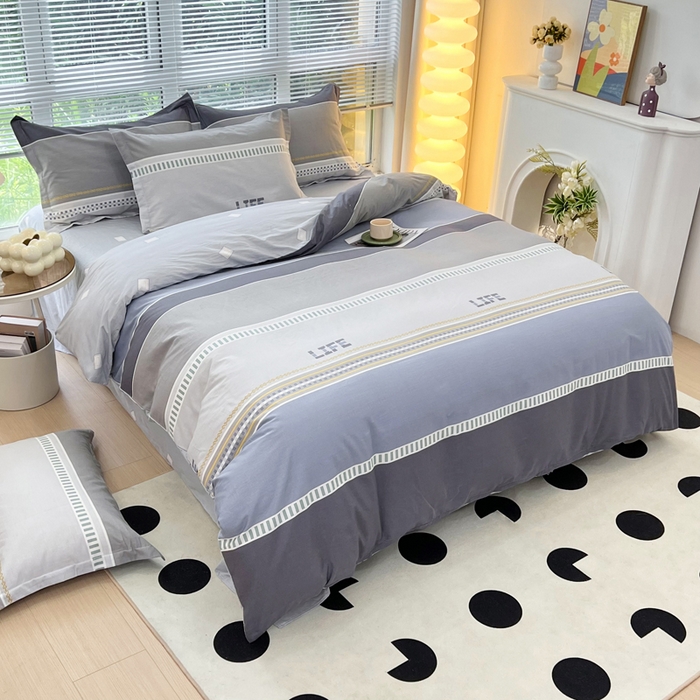 91家纺网 家纺一手货源 找家纺 依庭 2025新款全棉印花花卉款四件套单品系列-四件套 慕尼