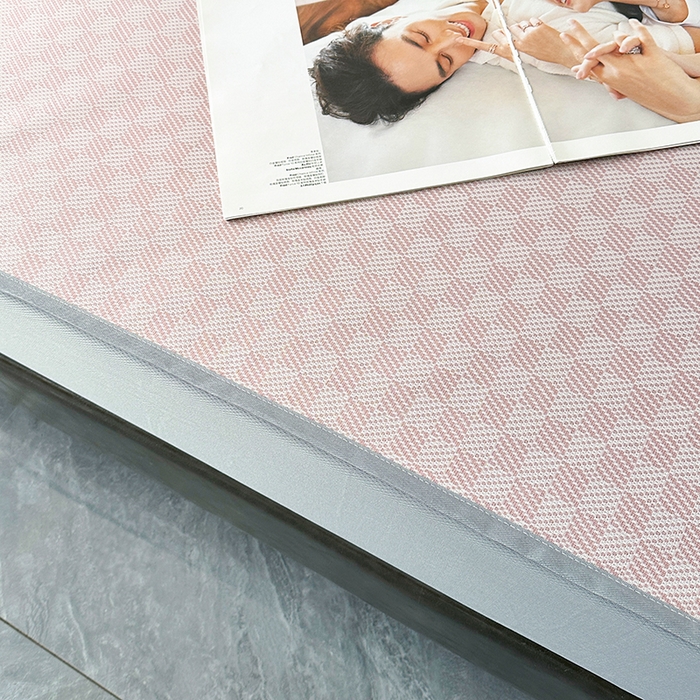 91家纺网 家纺一手货源 找家纺 席皇后 2025新款亲肤舒适A类提花冰丝凉席 床笠款 快乐熊猫-粉