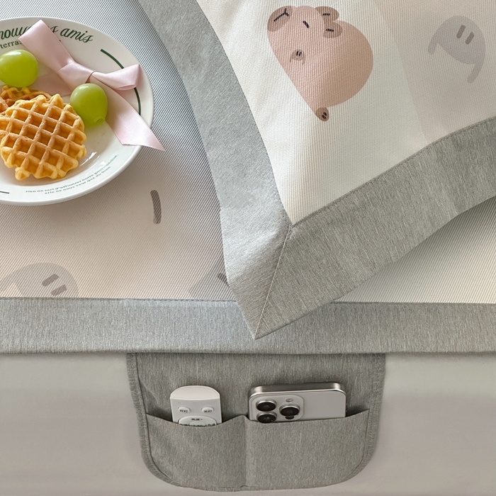 91家纺网 家纺一手货源 找家纺 橘滋  2025新款高端轻奢简约数码印花冰丝席-床席 卡皮噜噜