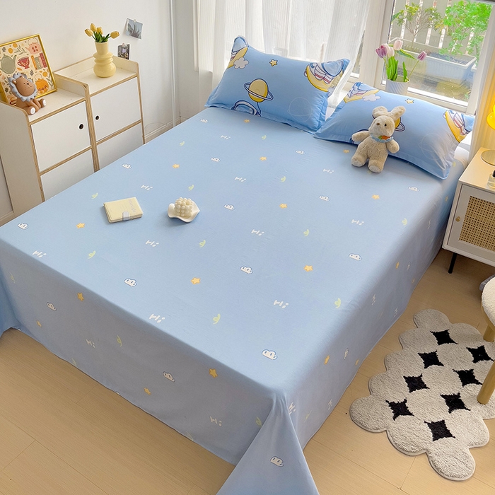 91家纺网 家纺一手货源 找家纺 依庭 2025新款全棉印花花卉款四件套单品系列-四件套 探索星球