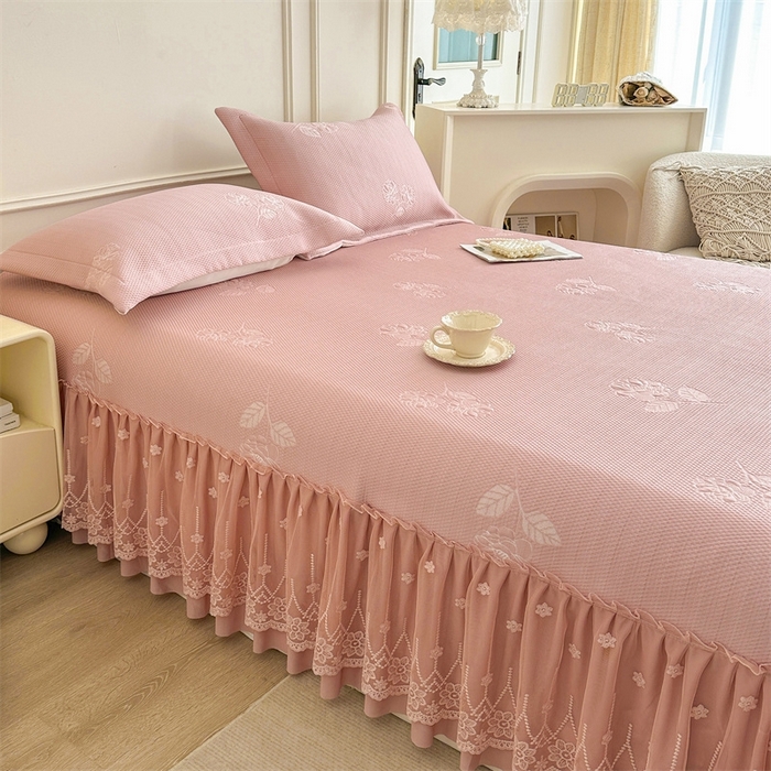 91家纺网 家纺一手货源 找家纺 （总）恒爱   2025新款冰丝牡丹花床盖