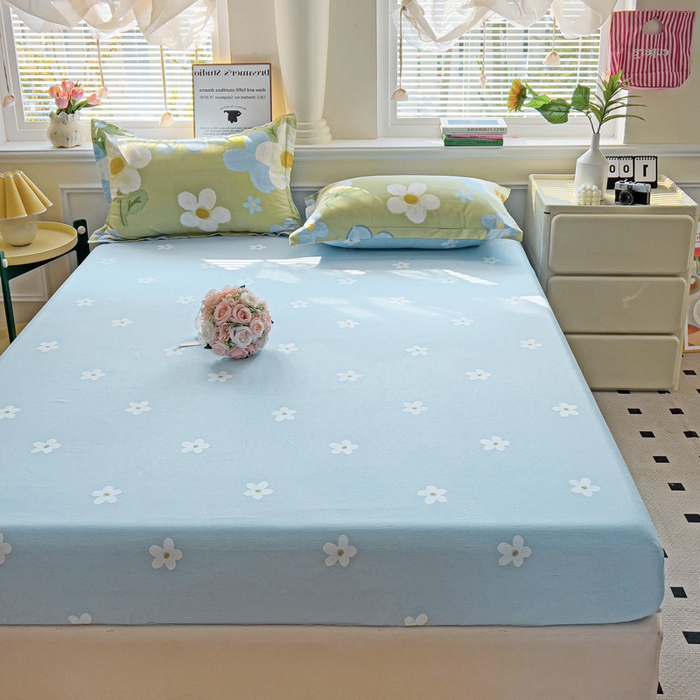 91家纺网 家纺一手货源 找家纺 依庭 2025新款全棉印花花卉款四件套单品系列-单床笠 雅秀