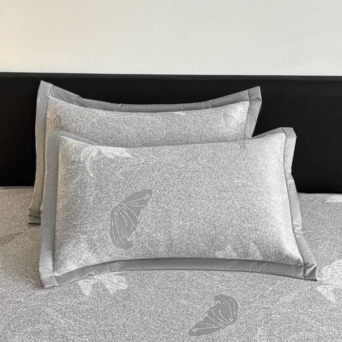 91家纺网 家纺一手货源 找家纺 2025新款A类PE提花凉席-翩翩起舞 翩翩起舞-爵士灰