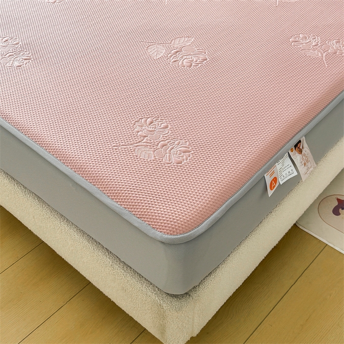 91家纺网 家纺一手货源 找家纺 恒爱   2025新款冰丝牡丹花床笠 豆沙