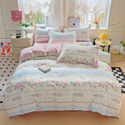 依庭 2025新款全棉印花花卉款四件套单品系列-四件套 云听若舞