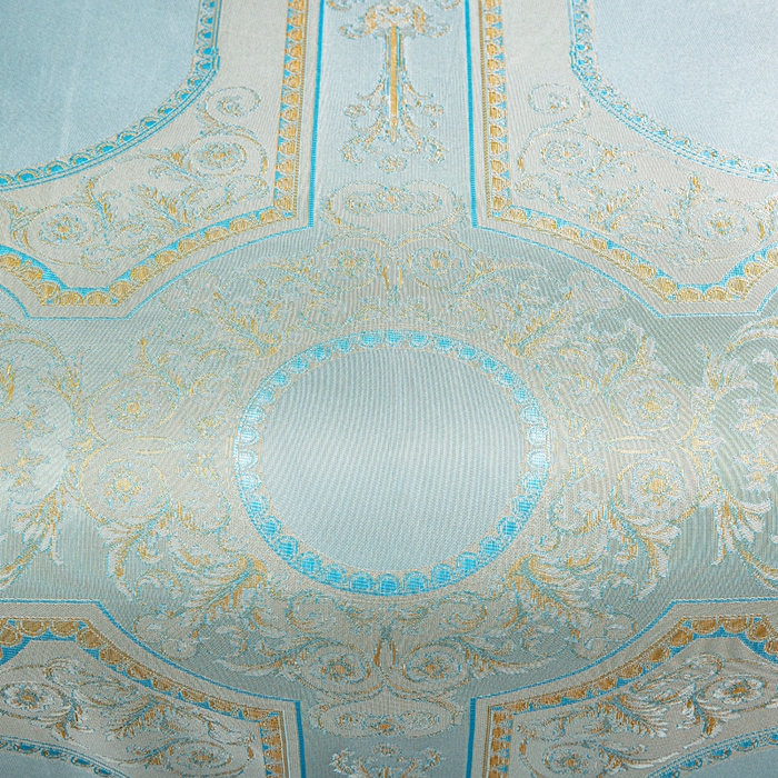 91家纺网 家纺一手货源 找家纺 席皇后  2025新款可机洗抗菌提花冰丝席 金碧辉煌