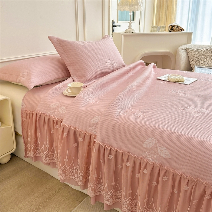 91家纺网 家纺一手货源 找家纺 （总）恒爱   2025新款冰丝牡丹花床盖