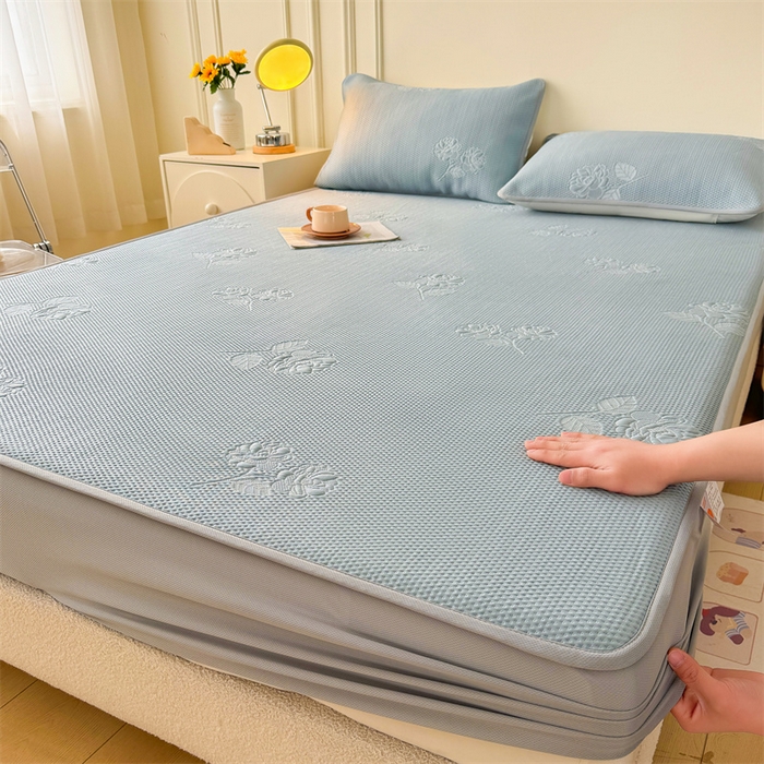 91家纺网 家纺一手货源 找家纺 （总）恒爱   2025新款冰丝牡丹花床笠