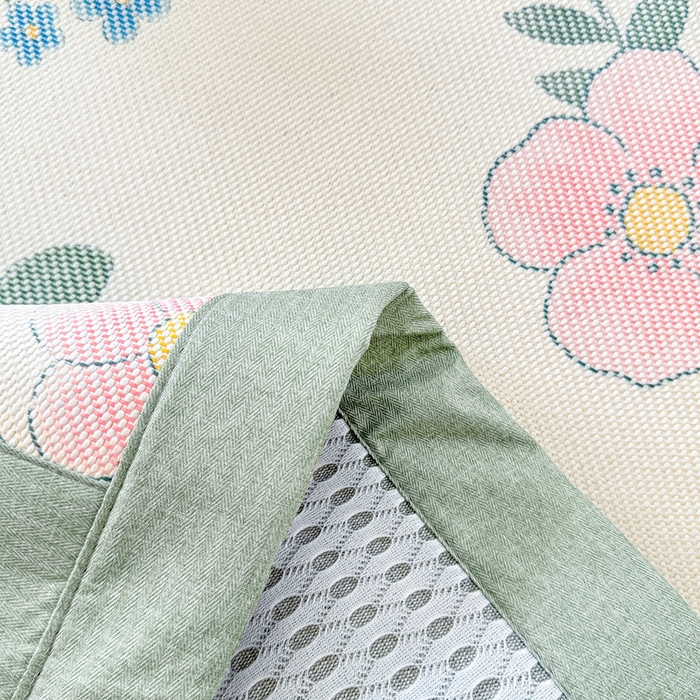 91家纺网 家纺一手货源 找家纺 2025新款A类抗菌数码印花冰藤席 花絮