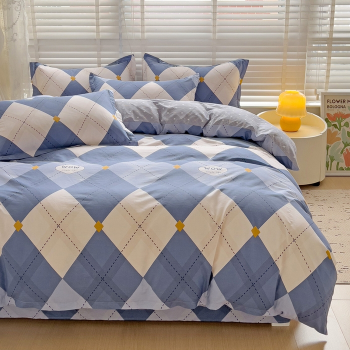 91家纺网 家纺一手货源 找家纺 依庭 2025新款全棉印花花卉款四件套单品系列-四件套 意林