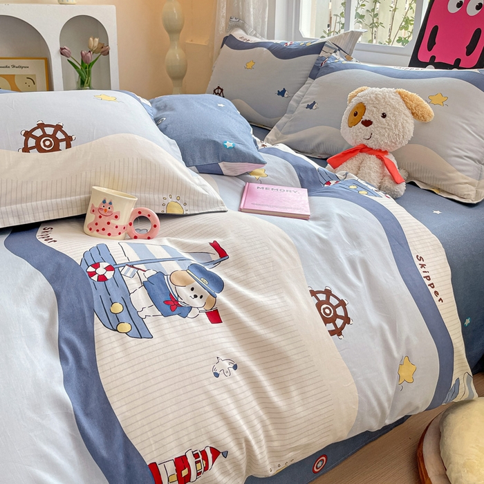 91家纺网 家纺一手货源 找家纺 依庭 2025新款全棉印花花卉款四件套单品系列-四件套 星夜号