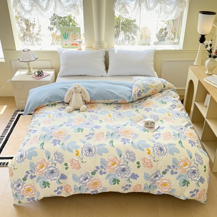 大吉 2025新款全棉单被套 山茶花开