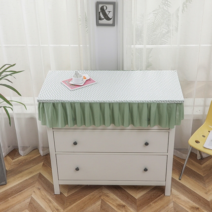 91家纺网 家纺一手货源 找家纺 （总）2025新款防滑防尘斗柜套裙边-水波纹系列