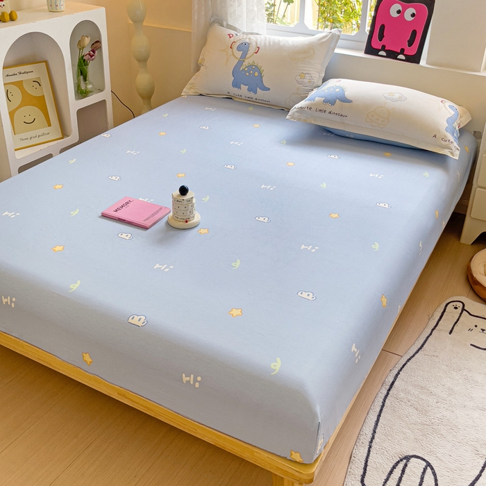 91家纺网 家纺一手货源 找家纺 （总）依庭 2025新款全棉印花花卉款四件套单品系列-单床笠