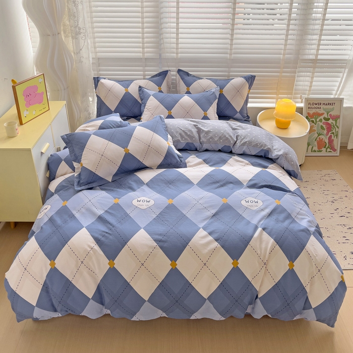 91家纺网 家纺一手货源 找家纺 依庭 2025新款全棉印花花卉款四件套单品系列-四件套 意林