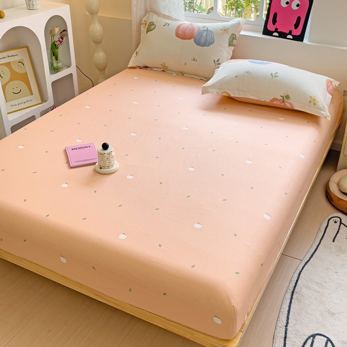 91家纺网 家纺一手货源 找家纺 依庭 2025新款全棉印花花卉款四件套单品系列-单床笠 楠得遇见