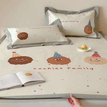 91家纺网 家纺一手货源 找家纺 （总）橘滋  2025夏日新款高端A类原创设计婴儿童趣卡通数码印花冰丝席凉席-床席床笠