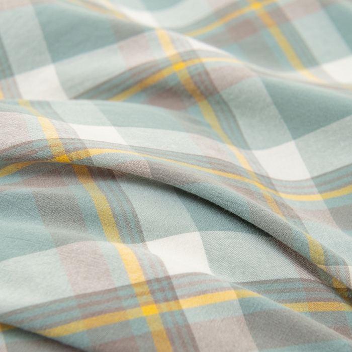 91家纺网 家纺一手货源 找家纺 居美良品 2025新款100%全棉色织水洗棉四件套 静雅-绿