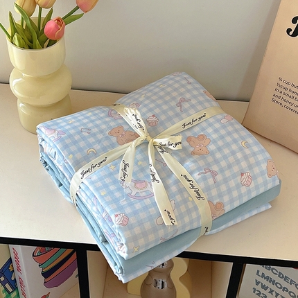 91家纺网 家纺一手货源 找家纺 塞纳 2025新款.全棉有氧双层纱四件套-场景二