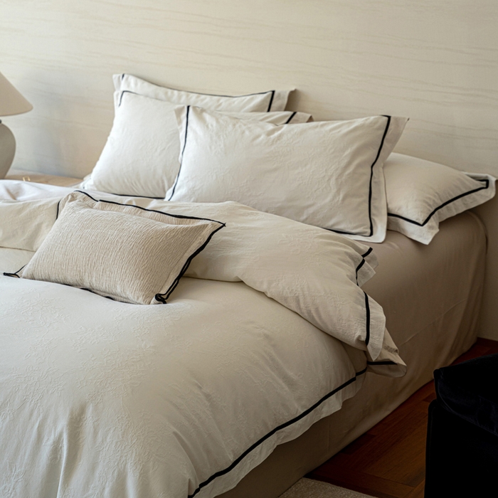 91家纺网 家纺一手货源 找家纺 （总）2025新款云感超柔60支厚织提花浮雕四件套-棉屿时光