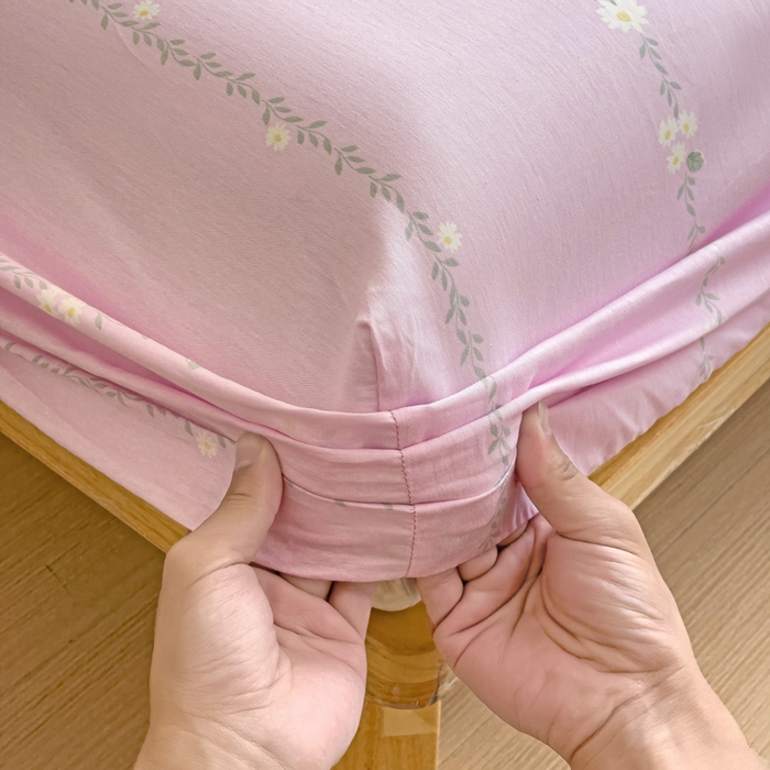 91家纺网 家纺一手货源 找家纺 依庭 2025新款全棉印花花卉款四件套单品系列-单床笠 洛香忆梦