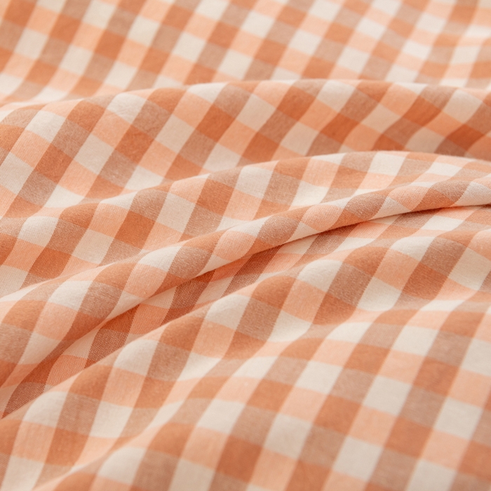 91家纺网 家纺一手货源 找家纺 居美良品 2025新款100%全棉色织水洗棉四件套 米咖小格