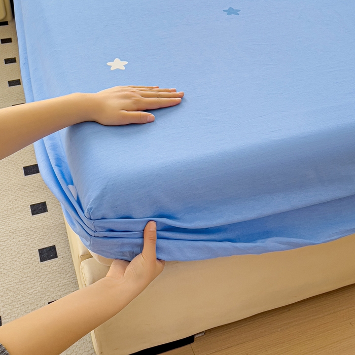 91家纺网 家纺一手货源 找家纺 依庭 2025新款全棉印花花卉款四件套单品系列-单床笠 水上乐园