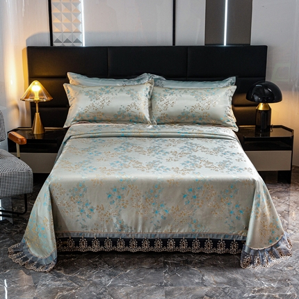 席皇后  2025新款可机洗抗菌提花冰丝席 幸运花