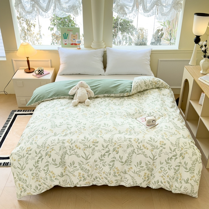 91家纺网 家纺一手货源 找家纺 大吉 2025新款全棉单被套 花间