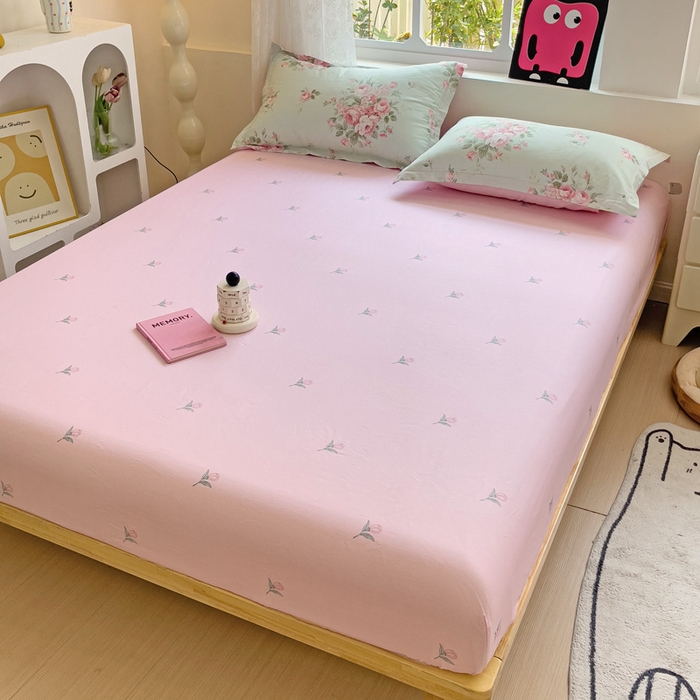 91家纺网 家纺一手货源 找家纺 依庭 2025新款全棉印花花卉款四件套单品系列-单床笠 罗微