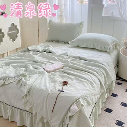 91家纺网 家纺一手货源 找家纺 （总）希朵家纺 2025新款小冰柠凉感床盖夏被四件套