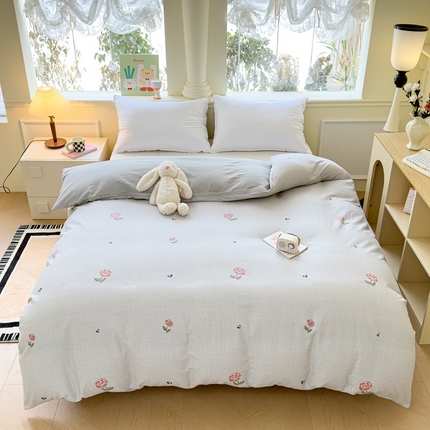 大吉 2025新款全棉单被套 法南玫瑰
